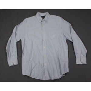 Chaps Ralph Lauren Shirt Men’s Blue Striped Long Sleeve Button Up Sz M